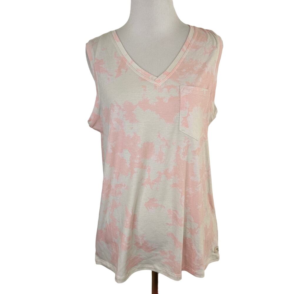Toad & Co Women's Aviatrix Pocket Tank Top Pink Tie Dye NWT Size Medium